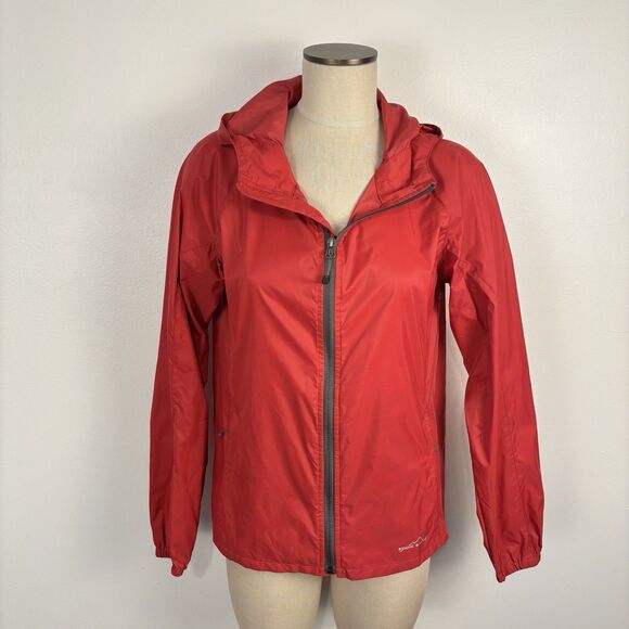Eddie Bauer Jacket Womens Medium Waterproof Hooded Rain Coat Outdoors - Picture 2 of 7